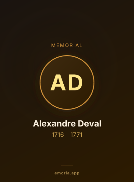 Memorial portrait of Alexandre Deval