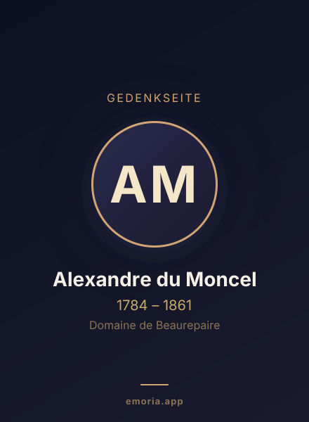 Gedenkportrait von Alexandre du Moncel