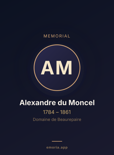 Memorial portrait of Alexandre du Moncel