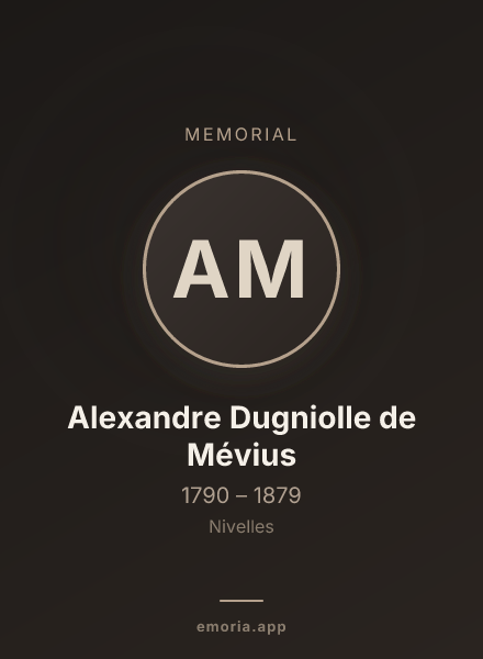 Memorial portrait of Alexandre Dugniolle de Mévius
