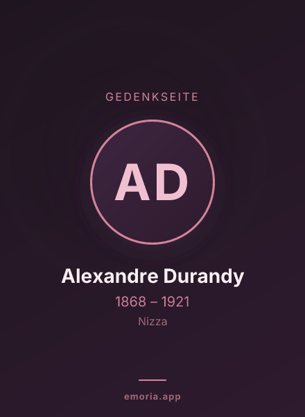 Gedenkportrait von Alexandre Durandy