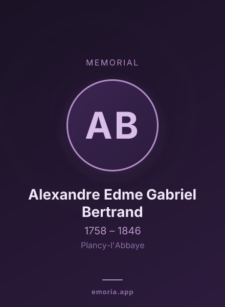 Memorial portrait of Alexandre Edme Gabriel Bertrand