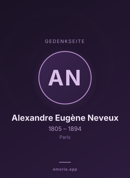 Gedenkportrait von Alexandre Eugène Neveux