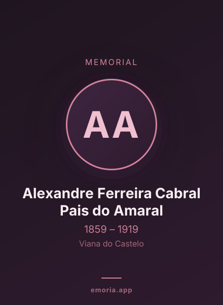 Memorial portrait of Alexandre Ferreira Cabral Pais do Amaral