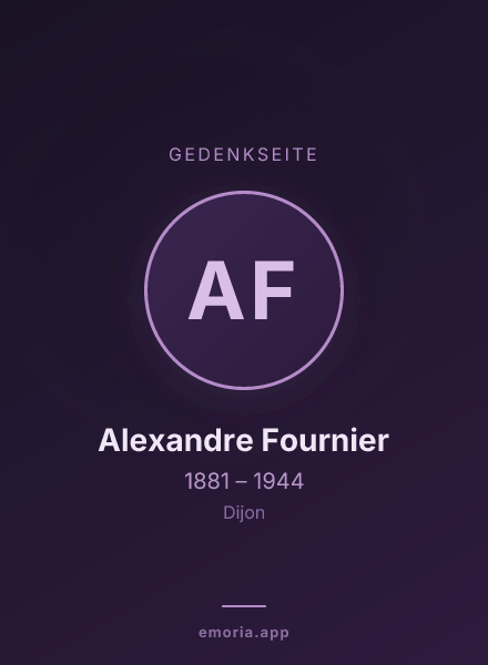Gedenkportrait von Alexandre Fournier