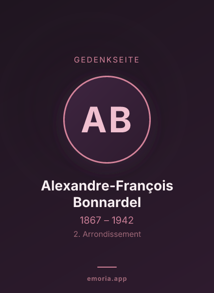 Gedenkportrait von Alexandre-François Bonnardel