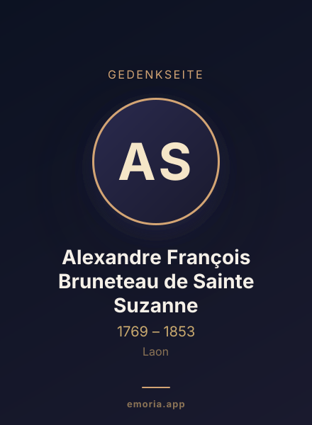 Gedenkportrait von Alexandre François Bruneteau de Sainte Suzanne