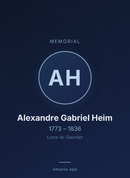 Memorial portrait of Alexandre Gabriel Heim
