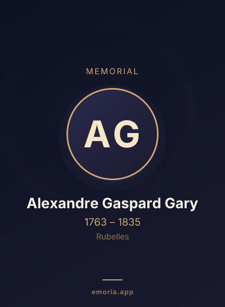 Memorial portrait of Alexandre Gaspard Gary