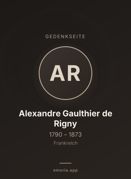 Gedenkportrait von Alexandre Gaulthier de Rigny