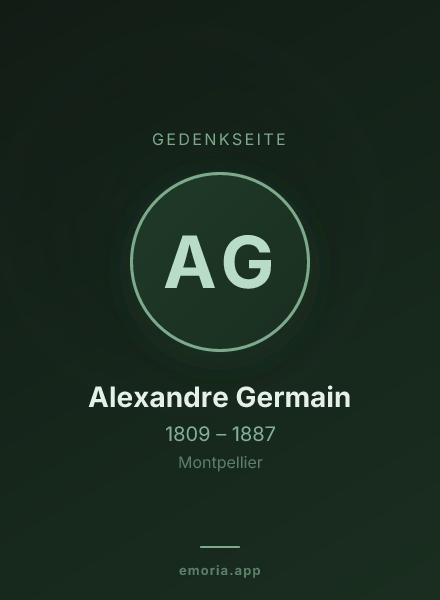 Gedenkportrait von Alexandre Germain