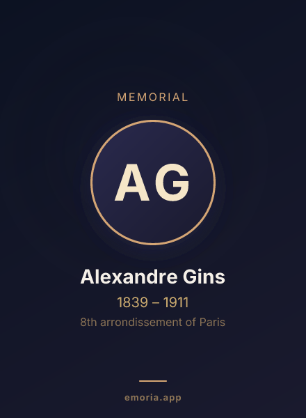 Memorial portrait of Alexandre Gins