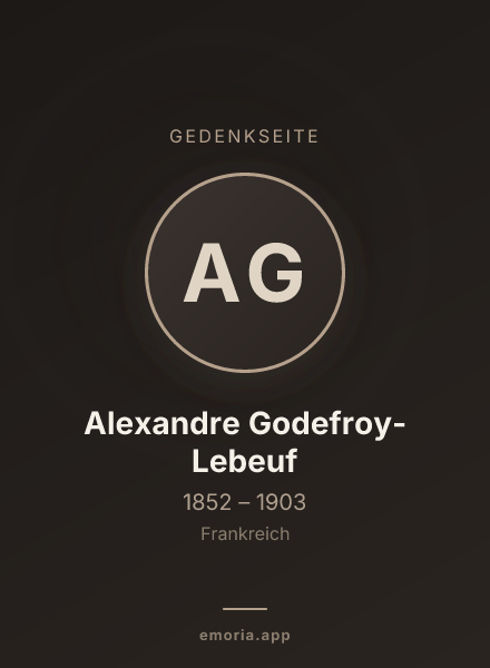 Gedenkportrait von Alexandre Godefroy-Lebeuf
