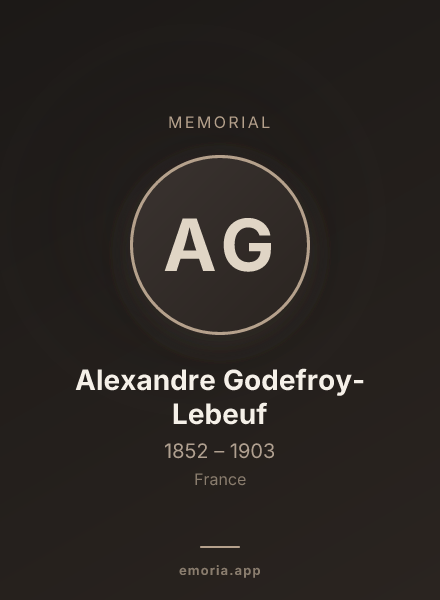 Memorial portrait of Alexandre Godefroy-Lebeuf