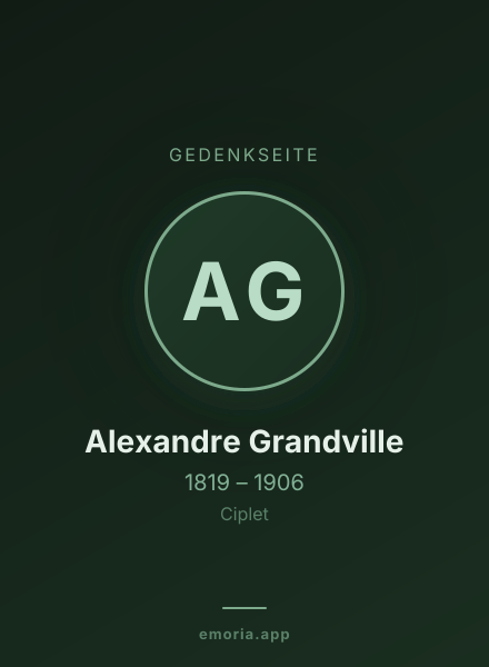 Gedenkportrait von Alexandre Grandville