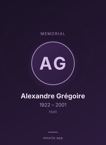 Memorial portrait of Alexandre Grégoire