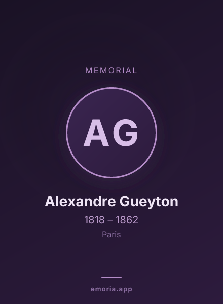 Memorial portrait of Alexandre Gueyton