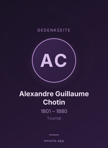 Gedenkportrait von Alexandre Guillaume Chotin