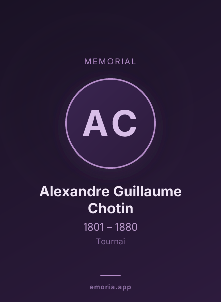 Memorial portrait of Alexandre Guillaume Chotin