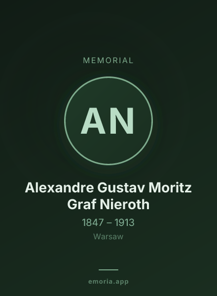 Memorial portrait of Alexandre Gustav Moritz Graf Nieroth