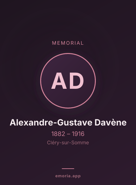 Memorial portrait of Alexandre-Gustave Davène