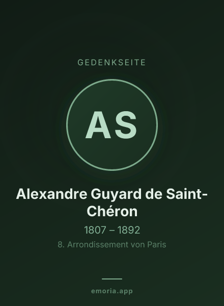 Gedenkportrait von Alexandre Guyard de Saint-Chéron