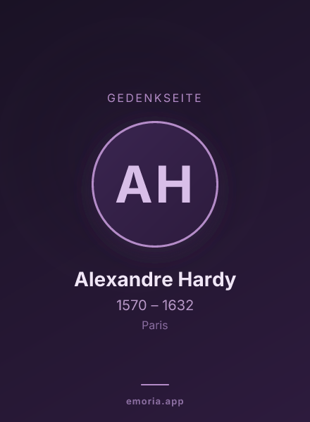 Gedenkportrait von Alexandre Hardy