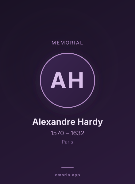 Memorial portrait of Alexandre Hardy