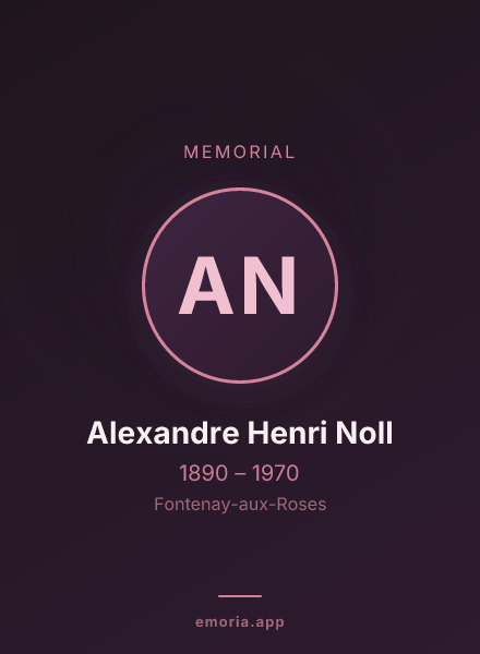 Memorial portrait of Alexandre Henri Noll