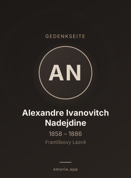 Gedenkportrait von Alexandre Ivanovitch Nadejdine