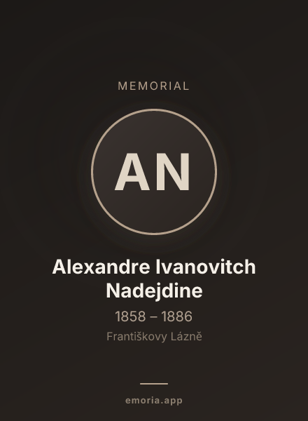 Memorial portrait of Alexandre Ivanovitch Nadejdine