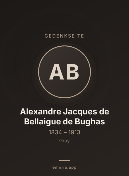 Gedenkportrait von Alexandre Jacques de Bellaigue de Bughas