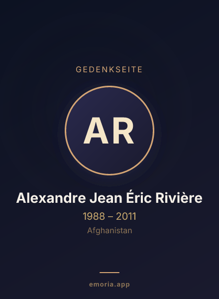 Gedenkportrait von Alexandre Jean Éric Rivière