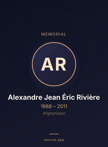 Memorial portrait of Alexandre Jean Éric Rivière