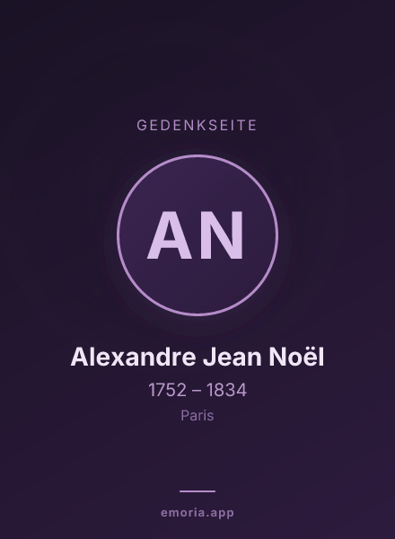 Gedenkportrait von Alexandre Jean Noël