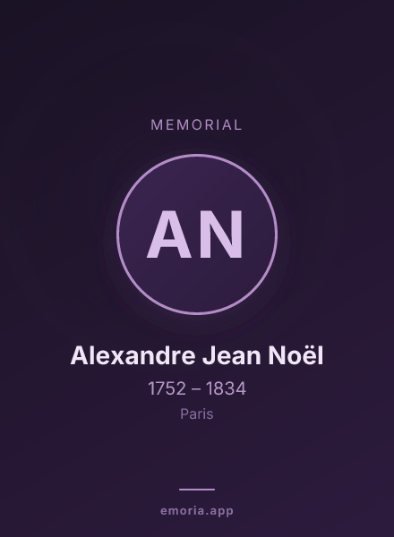 Memorial portrait of Alexandre Jean Noël