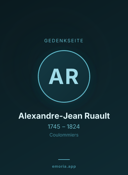 Gedenkportrait von Alexandre-Jean Ruault