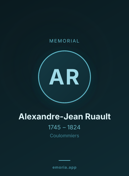 Memorial portrait of Alexandre-Jean Ruault