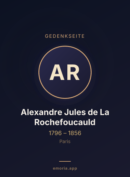 Gedenkportrait von Alexandre Jules de La Rochefoucauld