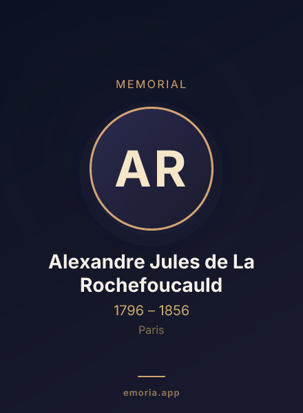 Memorial portrait of Alexandre Jules de La Rochefoucauld