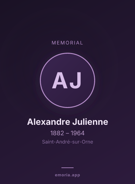 Memorial portrait of Alexandre Julienne