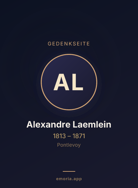 Gedenkportrait von Alexandre Laemlein