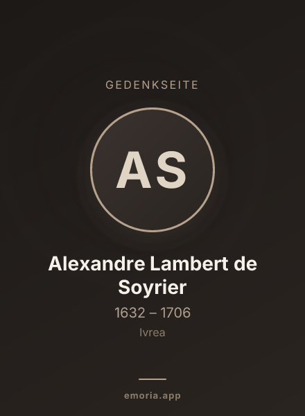Gedenkportrait von Alexandre Lambert de Soyrier