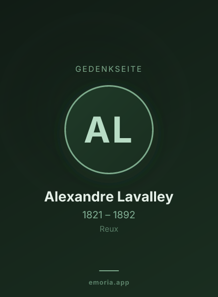 Gedenkportrait von Alexandre Lavalley