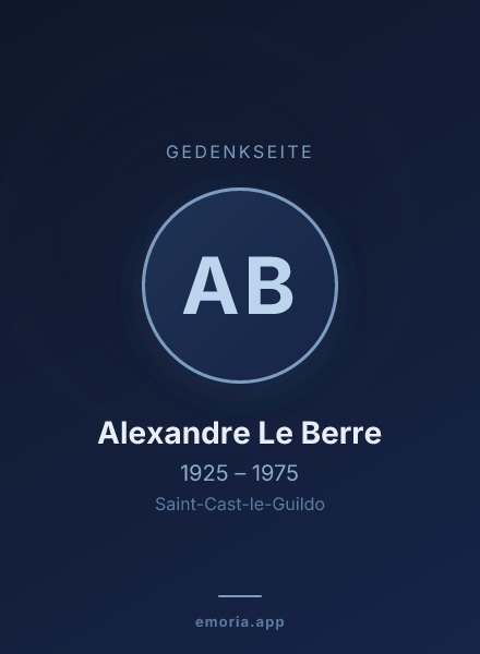Gedenkportrait von Alexandre Le Berre