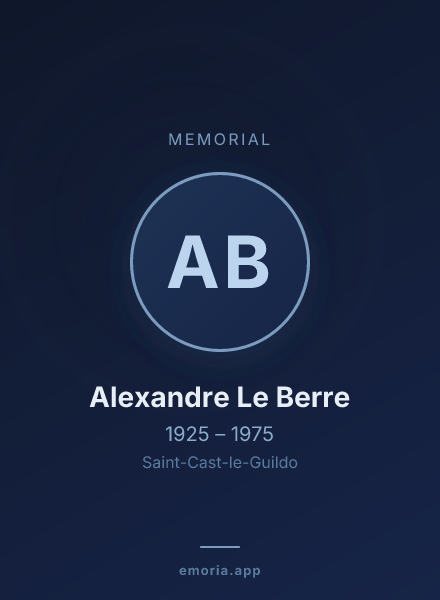 Memorial portrait of Alexandre Le Berre