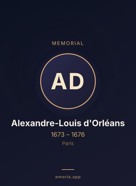 Memorial portrait of Alexandre-Louis d'Orléans
