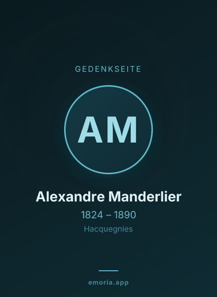 Gedenkportrait von Alexandre Manderlier