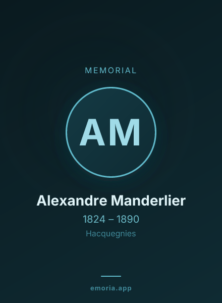Memorial portrait of Alexandre Manderlier