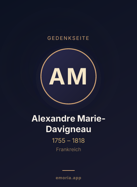 Gedenkportrait von Alexandre Marie-Davigneau